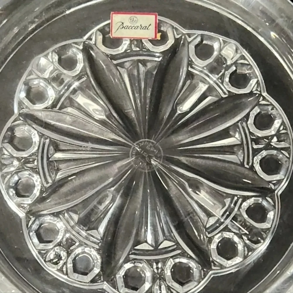 Baccarat‎ Crystal Rosace Wine Bottle, Champagne And Decanter Coaster